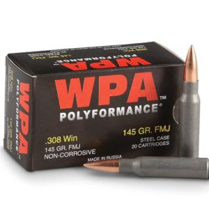 Wolf WPA Polyformance, .308 Winchester, FMJ, 145 Grain, 500 Rounds