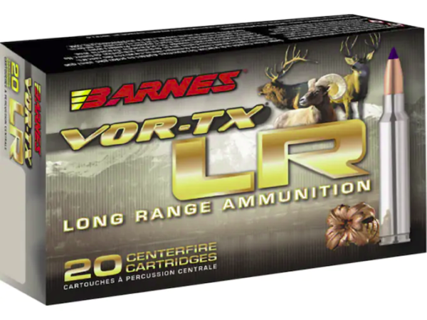 Barnes VOR-TX Long Range Ammunition 270 Winchester 129 Grain LRX Polymer Tipped Boat Tail Lead-Free Box of 20