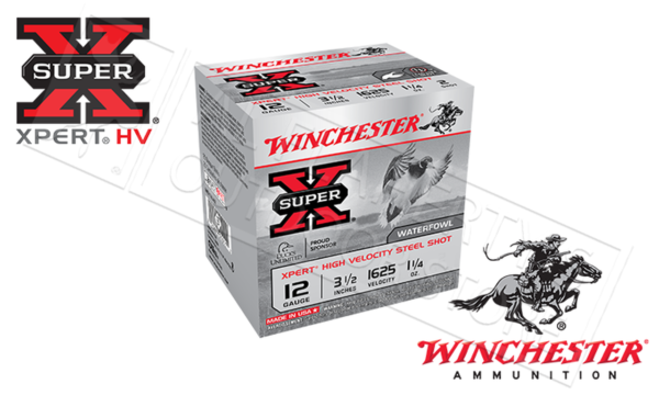 Winchester Super-X Xpert Hi-Velocity Ammo 12 Gauge 3.5" BB Shot Steel 1,625 FPS 25 Round Box